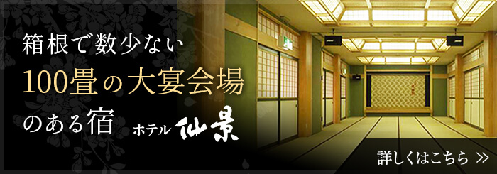 箱根で数少ない100畳の大宴会場のある宿